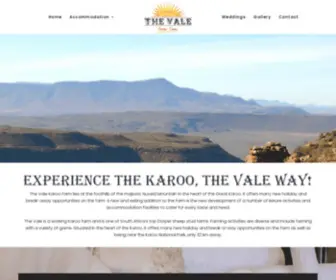 Thevale.co.za(The Vale Guest Lodge in the Karoo) Screenshot