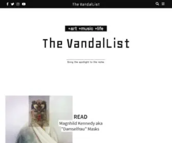 Thevandallist.com(Bring the spotlight to the niche) Screenshot