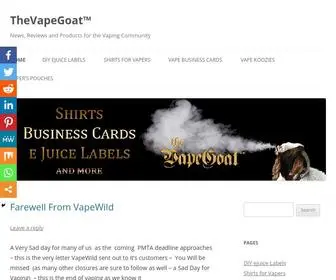 Thevapegoat.com(News, Reviews and Products for the Vaping Community) Screenshot