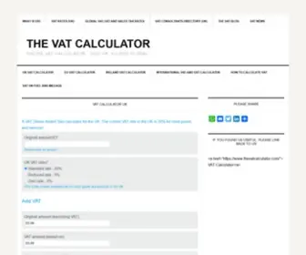 Thevatcalculator.com(Online VAT calculator to add or remove VAT) Screenshot