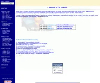 ThevBzone.com(An online Visual Basic programming reference for both beginners and experts. This site) Screenshot