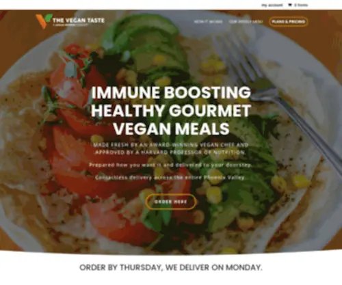 Thevegantaste.com(Vegan Meal Subscription in Phoenix) Screenshot