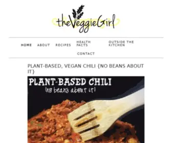 Theveggiegirl.com(Plant-Based, Food Blog) Screenshot