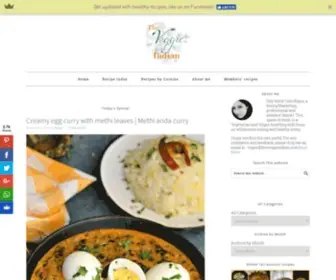 Theveggieindian.com(Vegetarian recipes) Screenshot