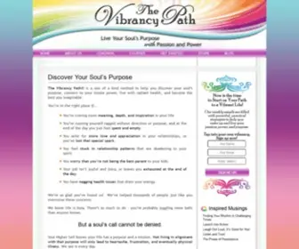 Thevibrancypath.com(The Vibrancy Path Discover Your Soul's Purpose) Screenshot