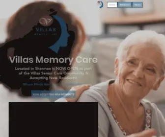 Thevillasmemorycare.com(Villas Memory Care located in Sherman) Screenshot