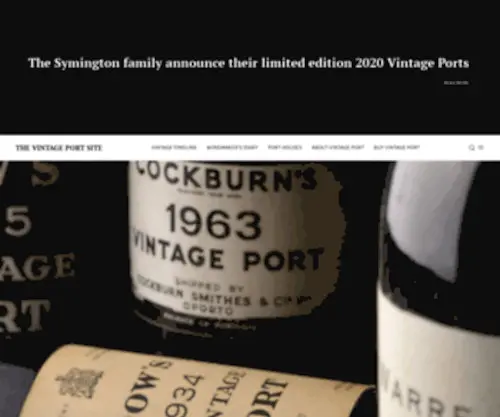 Thevintageportsite.com(The Vintage Port Site) Screenshot
