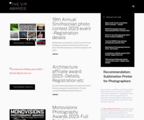 Thevipawards.com(Photography Awards blog) Screenshot