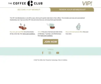 Thevipclub.co.nz(The Coffee Club VIP Club) Screenshot