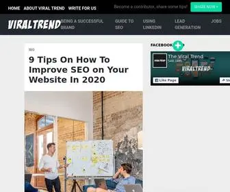 Theviraltrend.com(Business & Marketing Blog) Screenshot