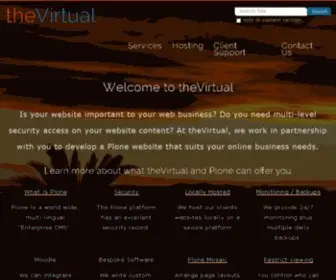 Thevirtual.co.nz(TheVirtual Limited specialist Zope & Plone CMS Website development and hosting Company) Screenshot