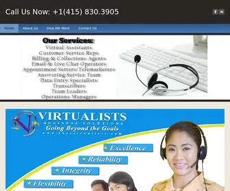 Thevirtualists.com(Call Us Now) Screenshot