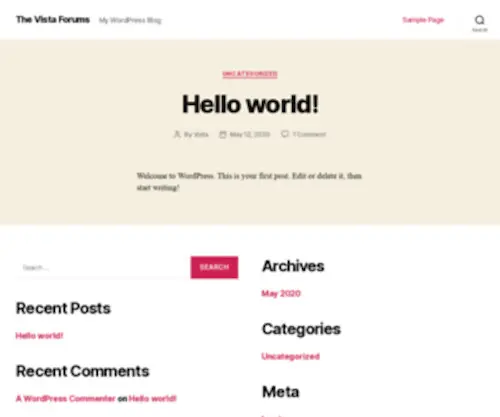 Thevistaforums.com(My WordPress Blog) Screenshot