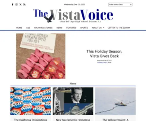 Thevistavoice.com(The student news site of Vista del Lago) Screenshot