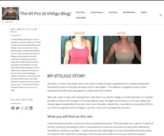 Thevitpro.com(My personal vitiligo recovery story and support blog) Screenshot