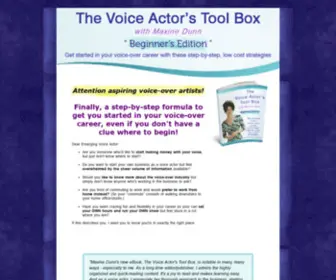 Thevoiceactorstoolbox.com(The Voice Actor's Tool Box with Maxine Dunn) Screenshot