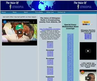 Thevoiceofethiopia.com(The voice of Ethiopia) Screenshot