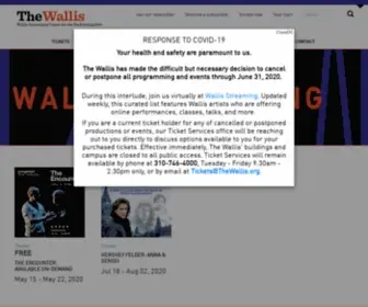 Thewallis.org(The Wallis) Screenshot