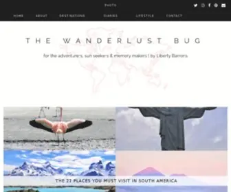 Thewanderlustbug.com(The Wanderlust Bug) Screenshot