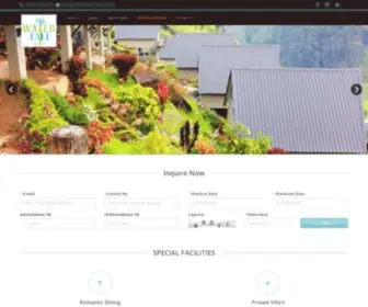 Thewaterfallresort.com(Surrounded by the mountain ranges of the hill country and the lush green tea plantations which) Screenshot