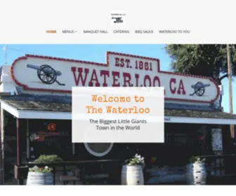 Thewaterloo.com(Biggest Little Giants Town Restaurant) Screenshot