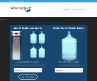 Thewatermaker.co.za(Watermaker provides Water Coolers or Water Dispensers and purified Water refills to households and offices in the Pretoria) Screenshot