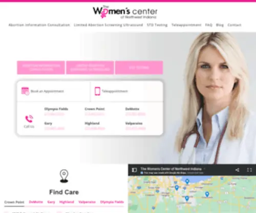 Thewc.org(The Women's Center of Northwest Indiana) Screenshot