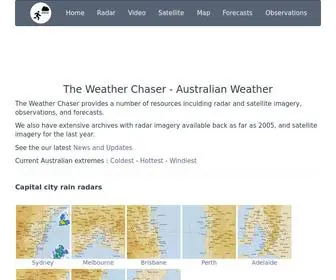 Theweatherchaser.com(Australian live and archived weather information) Screenshot