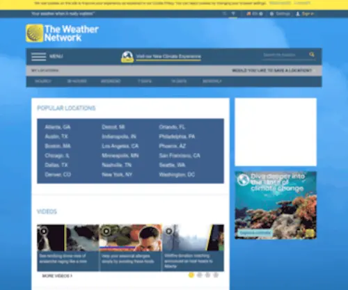 Theweathernetwork.com(The Weather Network) Screenshot