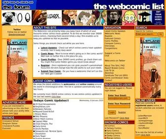 Thewebcomiclist.com(The Webcomic List) Screenshot