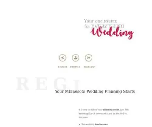 Theweddingguys.com(The Best Minnesota Wedding Planning Platform) Screenshot