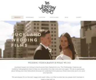 Thewednesdaycreatives.co.nz(Wedding Videography) Screenshot