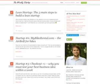 Theweeklystartup.com(The Weekly Startup) Screenshot