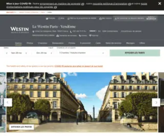 Thewestinparis.fr(Hôtel Place Vendôme) Screenshot