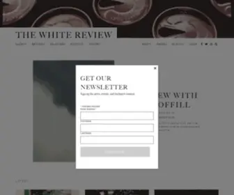 Thewhitereview.org(The white review) Screenshot