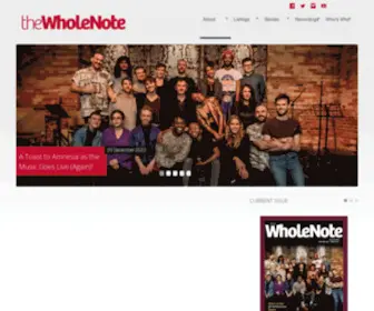 Thewholenote.com(The WholeNote) Screenshot