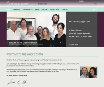 Thewholetooth.com.au(The Whole Tooth) Screenshot