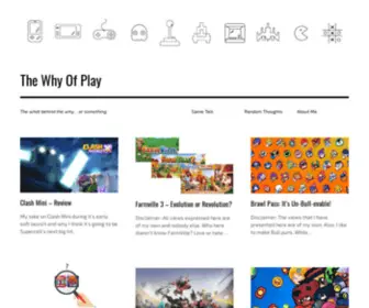 Thewhyofplay.com(The what behind the why) Screenshot