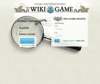 Thewikigame.com(The Wiki Game) Screenshot