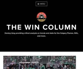 Thewincolumn.ca(Hockey blog providing critical analysis on trends and stats for the Calgary Flames) Screenshot