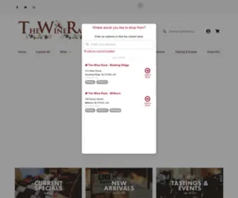 Thewineracknj.com(The Wine Rack) Screenshot