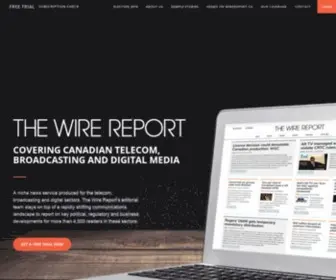 Thewirereport.ca(The Wire Report) Screenshot