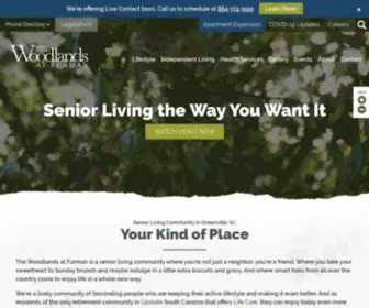 Thewoodlandsatfurman.org(Retirement community) Screenshot