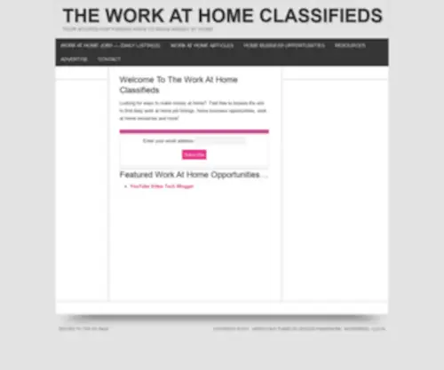 Theworkathomeclassifieds.com(Forsale Lander) Screenshot