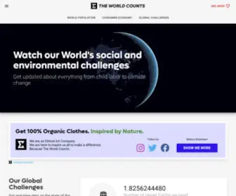 Theworldcounts.com(The World Counts) Screenshot