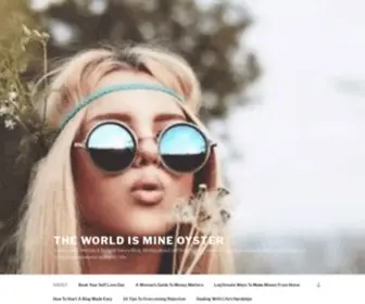 Theworldismineoyster.com(A Personal Lifestyle & Budget Savvy Blog) Screenshot