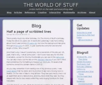 Theworldofstuff.com(The World of Stuff) Screenshot