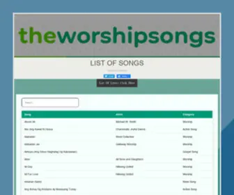 Theworshipsongs.com(Worship Songs) Screenshot