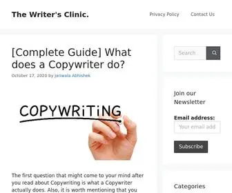 Thewritersclinic.com(The Writer's Clinic) Screenshot