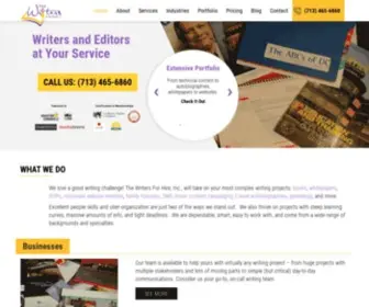 Thewritersforhire.com(Copywriters, Ghostwriters, Editors) Screenshot